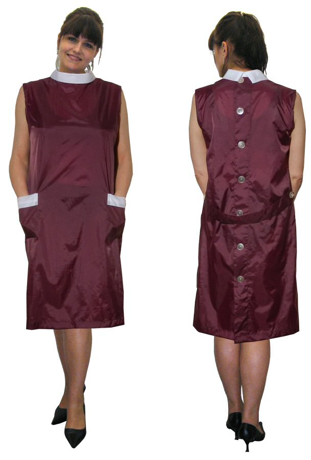 Blouse NYLON blouse tablier robe arriere boutonnes 52